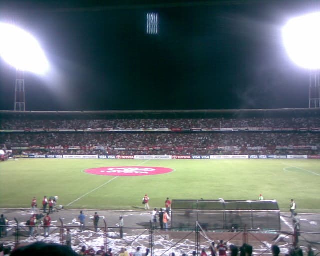 Fußballstadion General Santander vor dem Spiel zwischen Cúcuta Deportivo und Deportivo Pereira