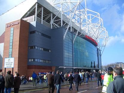 Old Trafford stadium packed with fans before the Manchester United vs Tottenham Premier League match